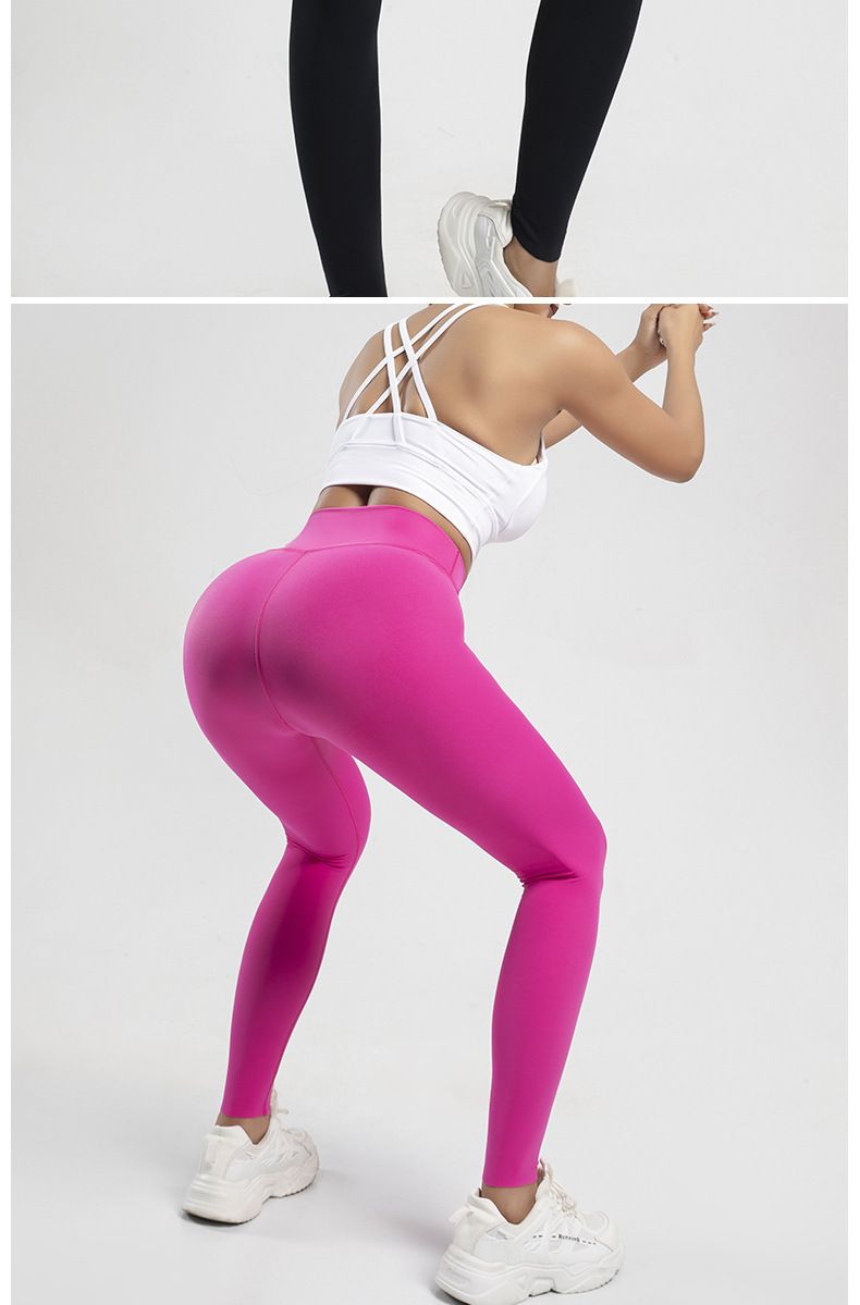 size nude yoga pants, peach beautiful butt pants for women, high waist, abdominal control, sports no T tights_voghion.com