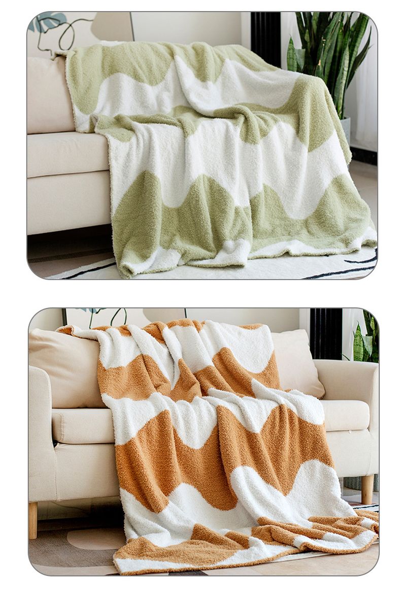 Knitted Blanket Sofa Blanket Leisure Shawl Cover Blanket Office Lunch Break Blanket Homestay Decorative Blanket_voghion.com
