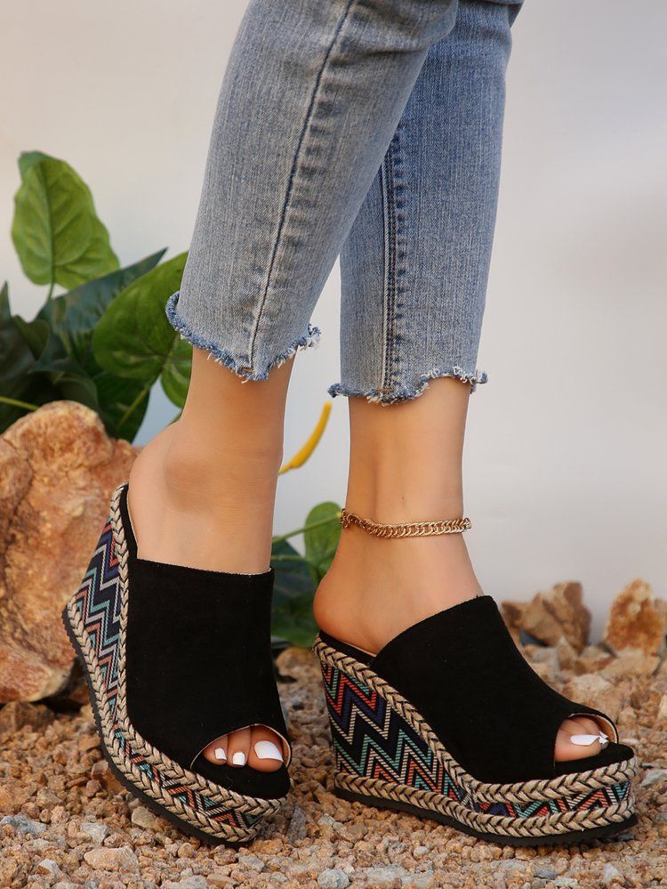 Women Wear Stylish New High-heeled All-in-one Platform Muffin Fish Mouth Sandals_voghion.com