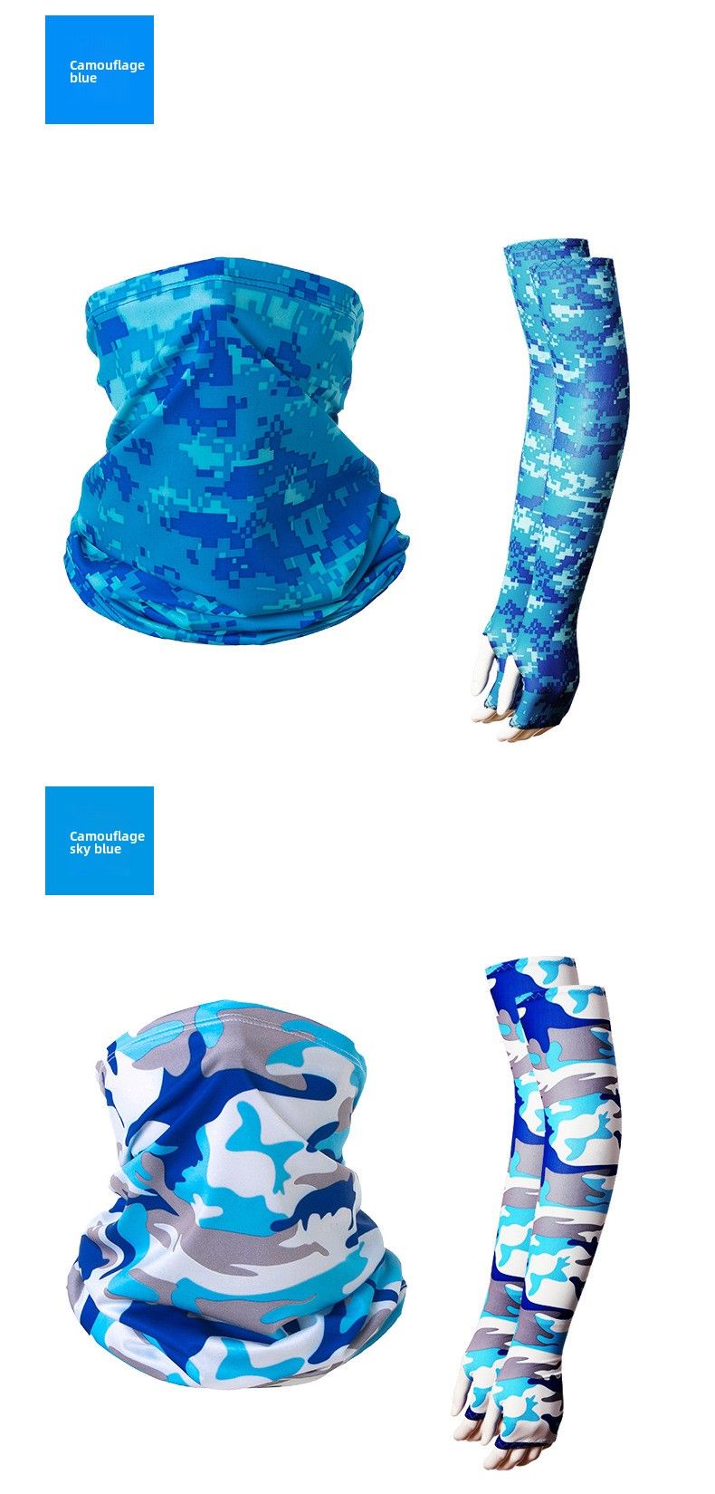Ensemble de protection solaire pour le sport, foulard de cyclisme, soie glacée, séchage rapide, respirant, pêche, cou, manches, équipement_voghion.com