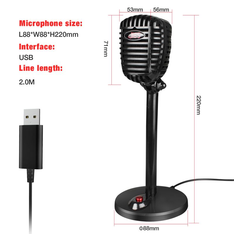 New computer with rotatable USB microphone, driver free voice chat device, video conference microphone_voghion.com
