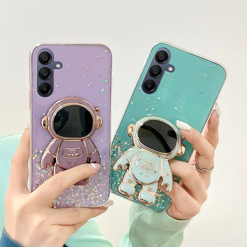 A25 A32 4G A05 A04S A52 A21S Futrola sa stalkom i svemirskim medvjedom za Samsung A35 A22 A31 A12 A05S A04 Prozirna maska_voghion.com