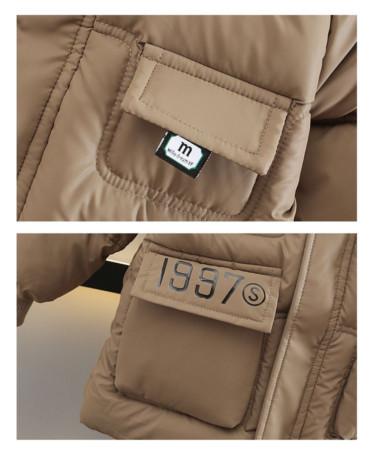 Neue Winterjacke für Jungen im koreanischen Stil aus Baumwolle für mittlere und große Kinder, verdickte und plüschige Daunenbaumwolle_voghion.com