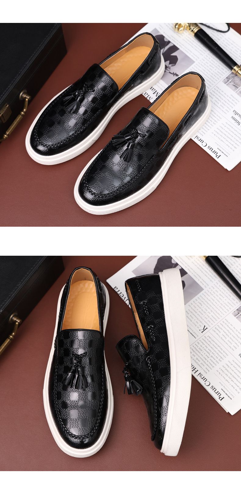 Loafers Men's Summer Breathable Loafers Slip-on Loafers Versatile Slip-on Casual Shoes_voghion.com