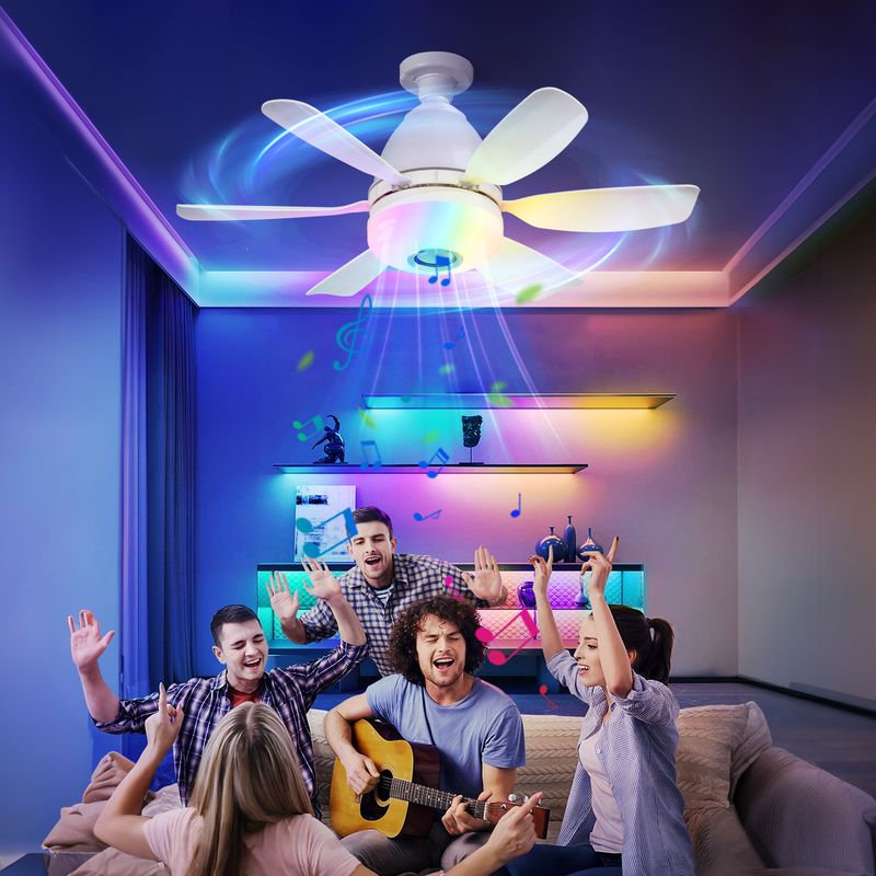 Stropní světla a ventilátory Nové světlo pro ventilátor do obývacího pokoje Stropní lampa s ventilátorem Jednoduché moderní LED světlo pro ventilátor do ložnice_voghion.com