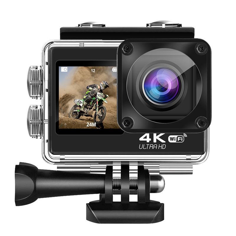 4K Action Waterproof HD Dual Screen Wifi Remote Control Outdoor Shooting Cycling Skiing Underwater Camera_voghion.com