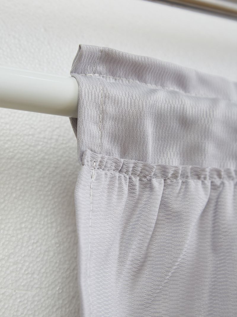 Cortinas semitransparentes modernas – cortinas de poliéster com babados para sala de estar (forro 100% blackout opcional, sem necessidade de furação, branco/prata/verde)_voghion.com