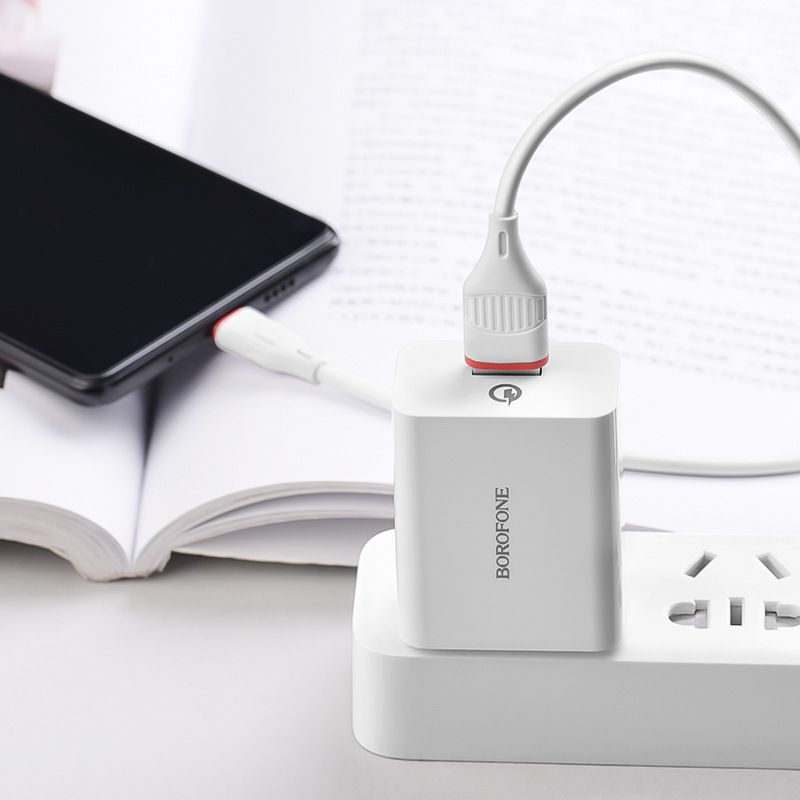 Set de cablare Android BA21 pentru festivaluri de muzică Cap de încărcare standard american Încărcător TYPE-C cu un singur port QC3.0_voghion.com