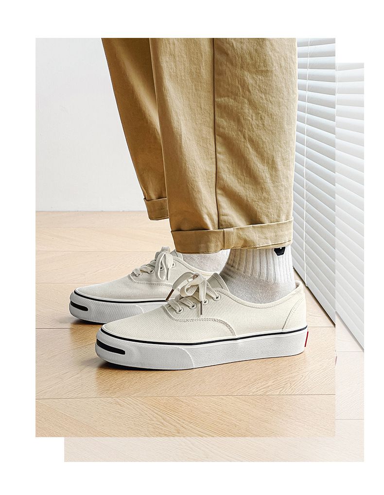 2025 nové studentské nízké plátěné boty, sportovní a volnočasové skateboardové boty, výklenkový design, pánské boty s otevřenou pusou X210_voghion.com