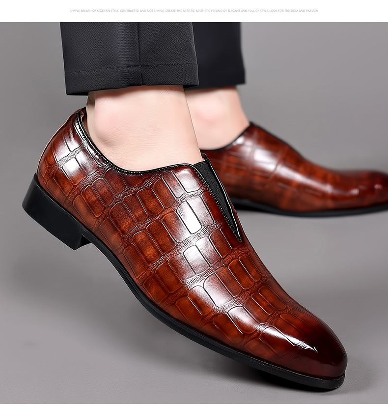Chaussures Oxford décontractées à lacets pour hommes, idéales pour le bureau, les fêtes et le quotidien_voghion.com