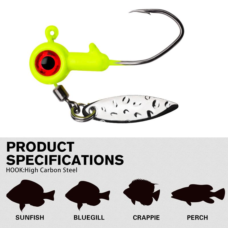 Soft Bait Weighted Lead Head With Swivel Spinner Anti-Hooking Lure 1.4g 1.6g 3g JIG Hook_voghion.com