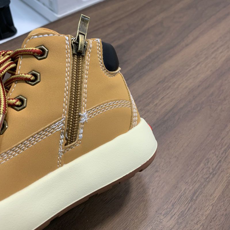 Modische Mid-Top-Sneaker für Unisex-Kinder – Weiche Gummisohle, atmungsaktiv und rutschfest, gelbe Freizeitschuhe für Jungen und Mädchen_voghion.com