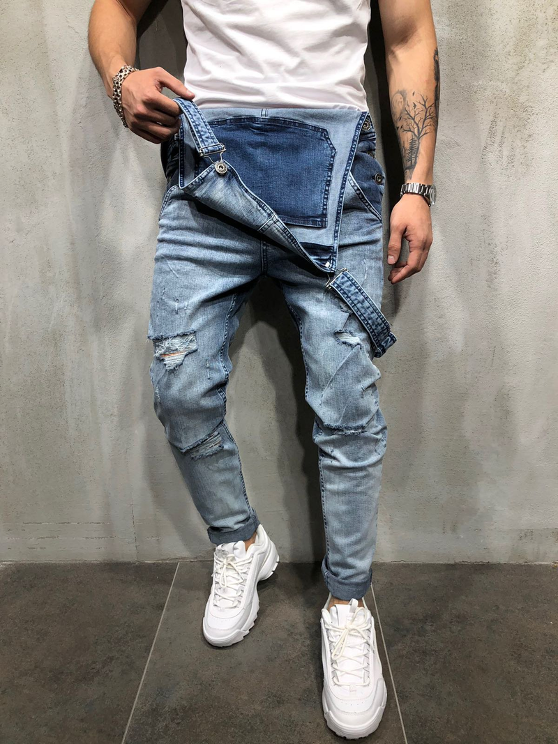 Jeans-Overalls, Hosenträger, Jeans-Strampler für Herren_voghion.com