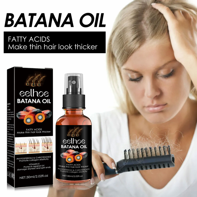 Gęsty EELHOE Batana Hair głęboko nawilża skórę głowy, regeneruje, wzmacnia jędrne włosy, kompaktowy spray do pielęgnacji włosów_voghion.com