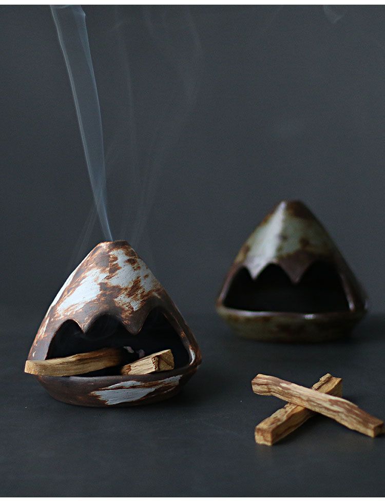 Peruanischer Palo Santo Halter Brenntablett Salbeiständer Keramik Weihrauchbrenner Diffusor_voghion.com