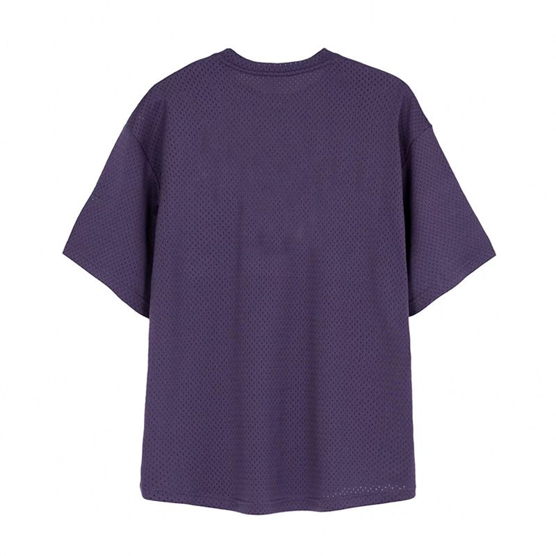 Schweres, hochwertiges T-Shirt für Herren in Übergröße, Sommer, Netzstoff, Sport, schnelltrocknend, Fitness, kurze Ärmel, lässig, locker, halbe Ärmel_voghion.com