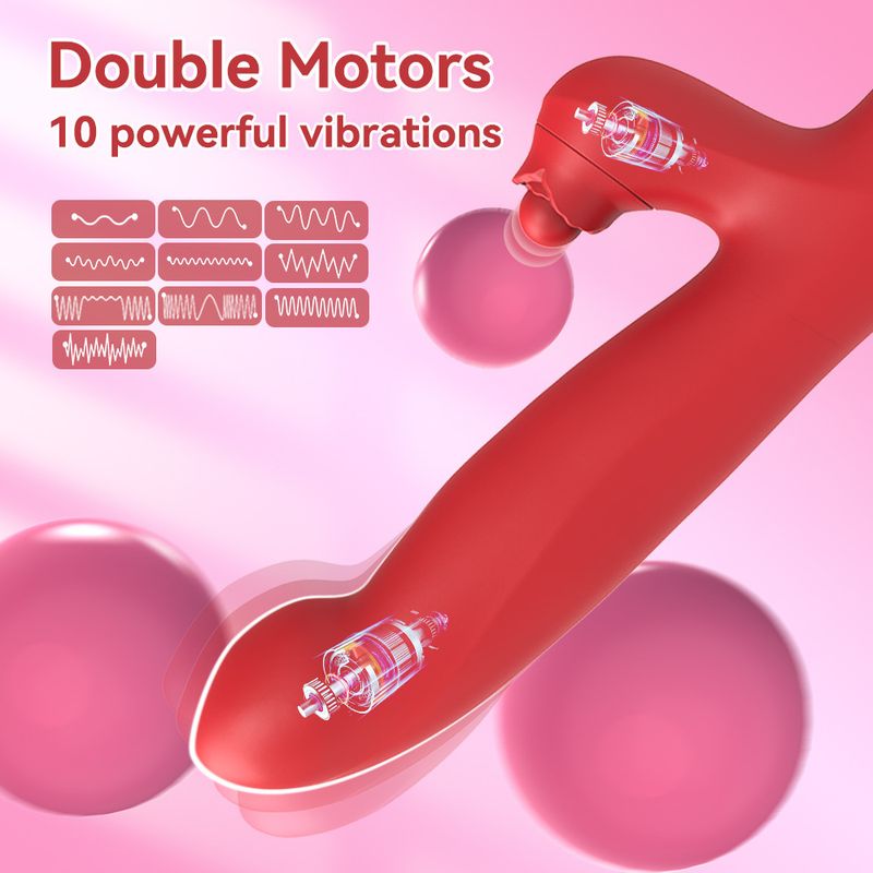 Wenma Rose Peristaltic Stick Female Silicone Masturbator Rechargeable G Spot Massager Adult Products_voghion.com