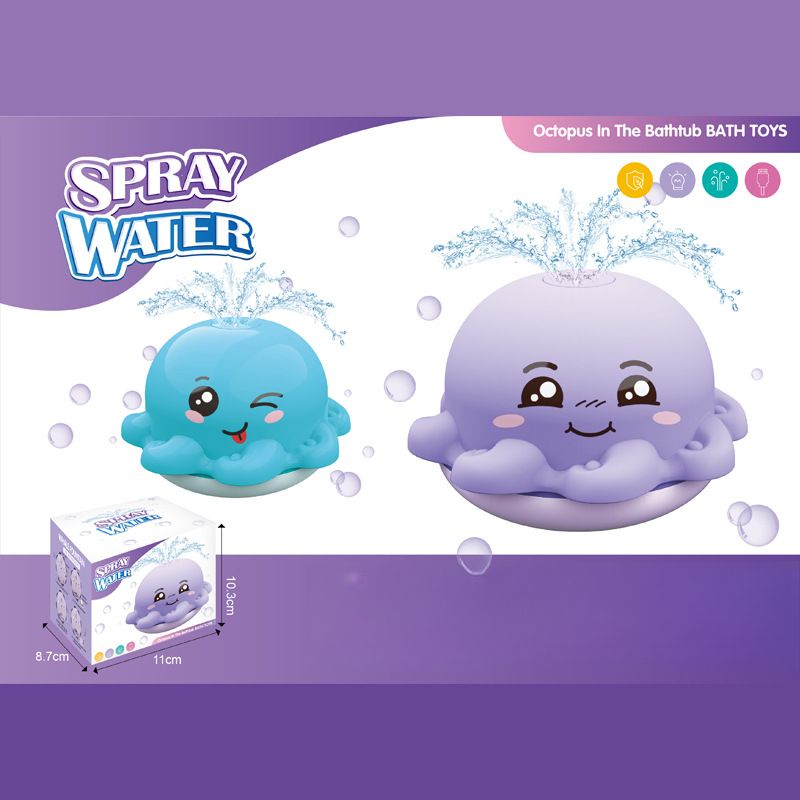 Juguetes de baño para bebés y niños, ballena de agua, juego de baño, rana de agua, ducha rociadora, carga USB_voghion.com