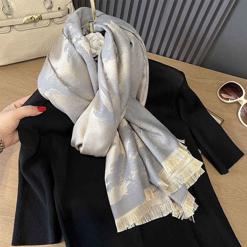 Herbst und Winter doppelseitiger Kaschmir verdickter warmer Tencel-Baumwollschal, klimatisierter Raumreisehals_voghion.com