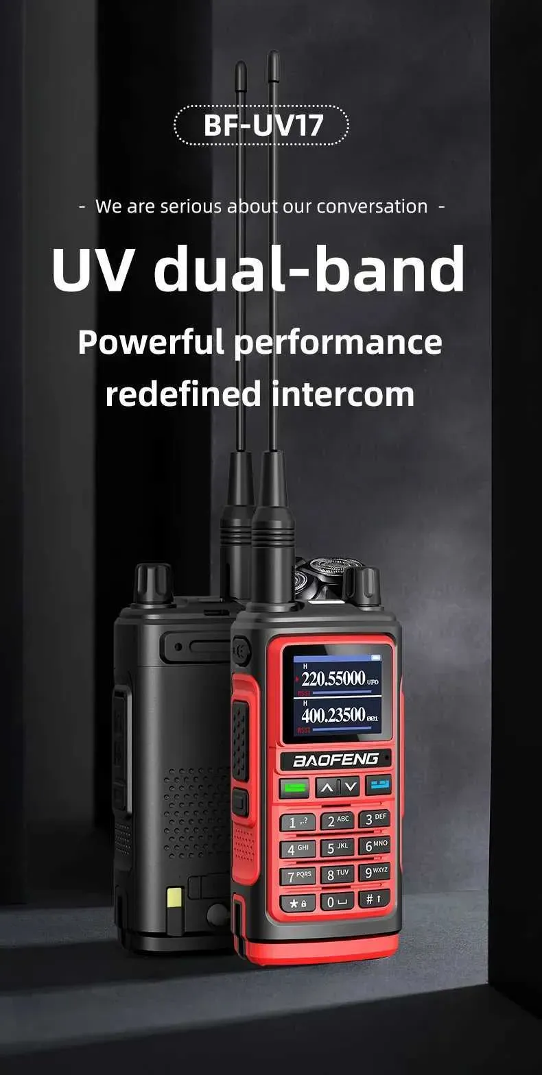 Lepsza jakość Baofeng UV-5R Ulepszona krótkofalówka dalekiego zasięgu UV-17R Walkie-talkie dla dorosłych Wodoodporna dwupasmowa ładowarka USB 999_voghion.com