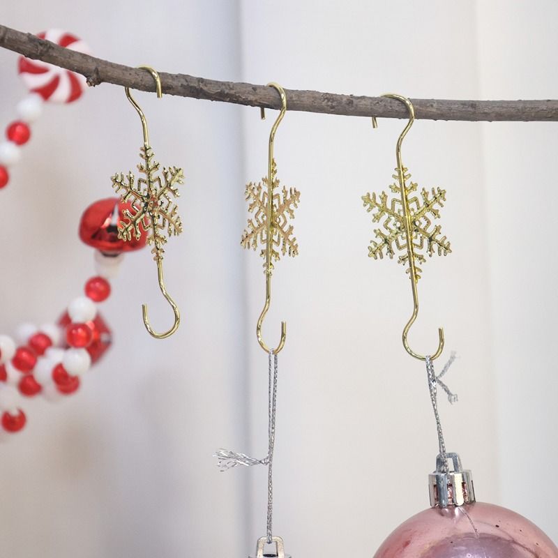 Crochets de suspension pour décorations de sapin de Noël en acier inoxydable, support pour boules de Noël, décorations pour Noël et le Nouvel An_voghion.com