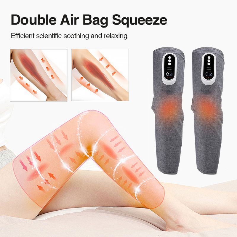 Massaggiatore elettrico portatile per la casa Attrezzatura per le gambe a 3 velocità Impacco caldo Massaggio per cosce e polpacci Rilassa i muscoli Allevia_voghion.com