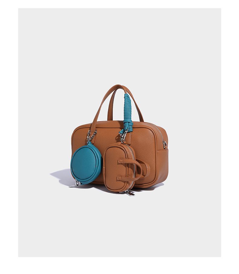 Borsa da bowling Boston di ispirazione vintage con tracolla staccabile: elegante borsa a tracolla e a spalla singola per donna (vari colori)_voghion.com