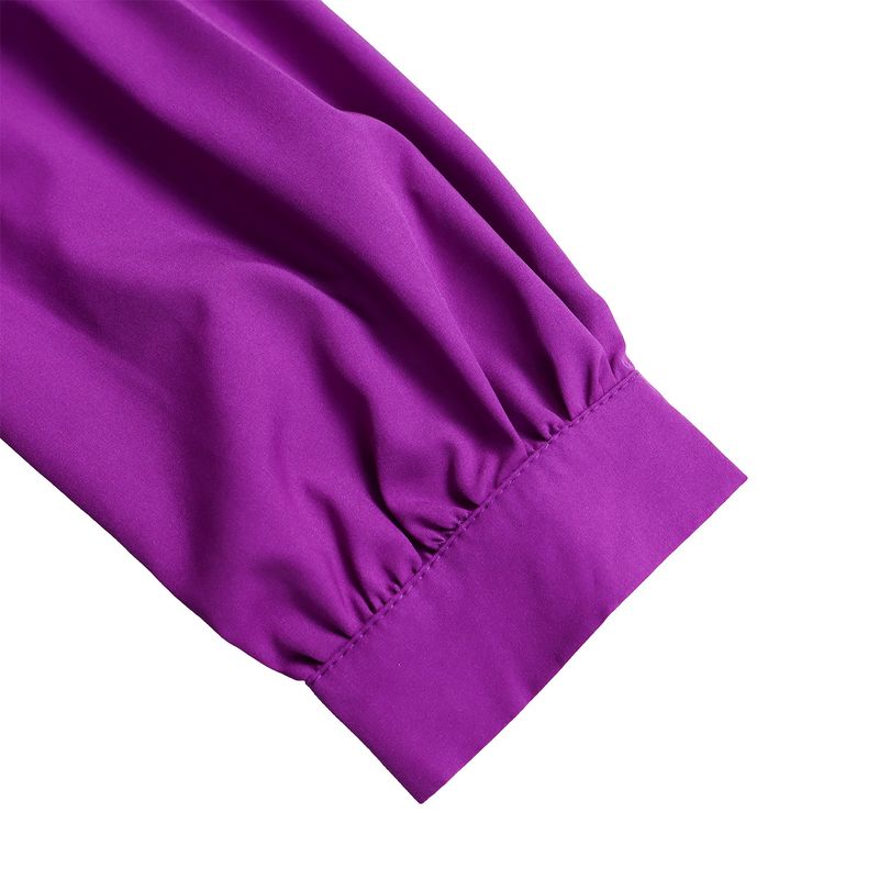 Damenbekleidung Übergröße Damenbekleidung Herbst neuer Stil Schnürung Plissee Langarm Farbabstimmung Temperament elegantes Kleid_voghion.com