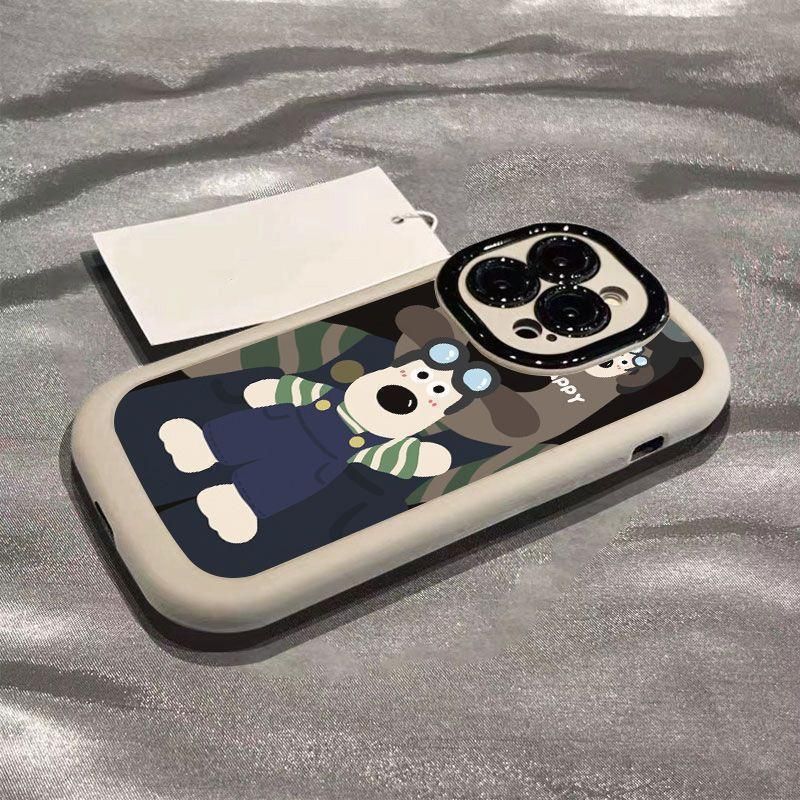 Custodia protettiva antiurto per iPhone 16, 15, 14 Plus, 13, Puff e 12 Mini, compatibile con TechGlobe Pilot Dog_voghion.com