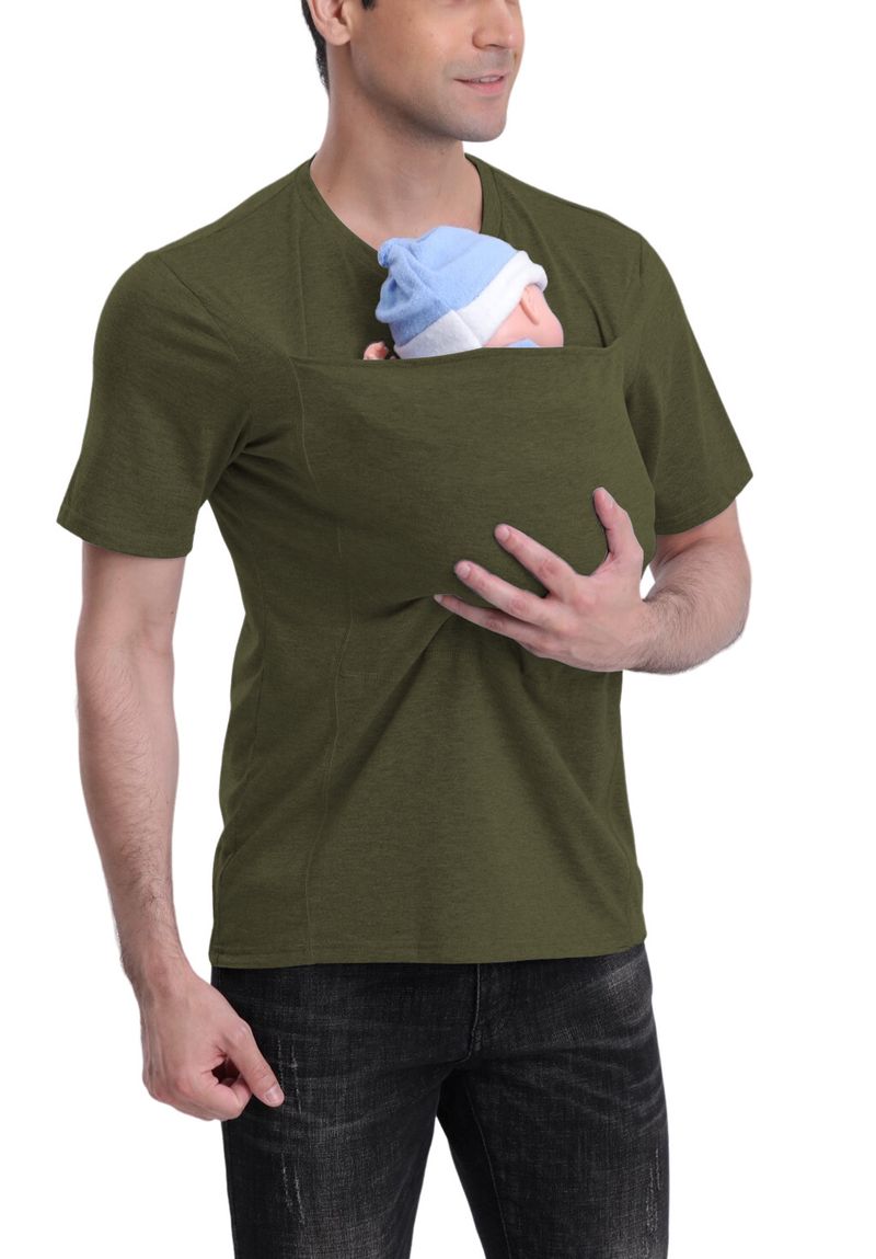 Großhandel Hohe Qualität Känguru Papa Känguru Mama Neue Multi-funktionale Kleidung Beruhigende Hemd T-shirt Unterhemd_voghion.com