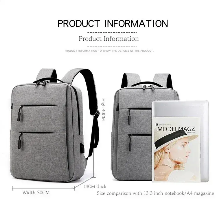 Rucksack USB-Ladegerät Tragbare 156 Zoll Freizeit Business Reise Computertasche 250408l_voghion.com