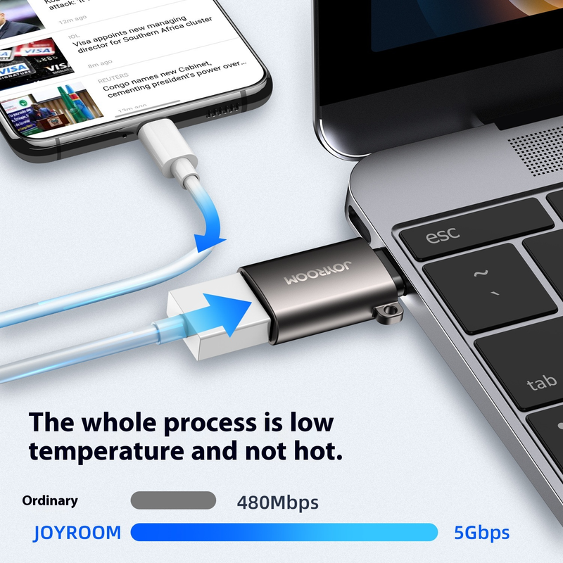 Dizüstü Bilgisayar Adaptörü Type-c'den USB'ye, Veri Aktarımı, Cep Telefonu Şarjı OTG'yi Destekler_voghion.com