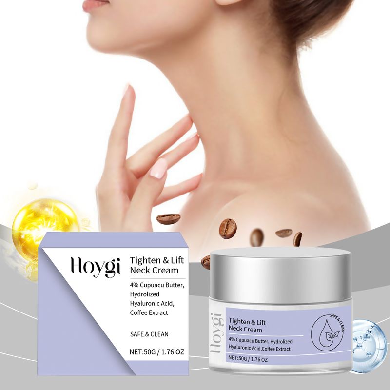 Crema hidratante reafirmante para el cuello Hoygi. Crema reparadora para el cuello. Reafirmante y lifting. Hidratante suave. Elástica. Antiarrugas._voghion.com