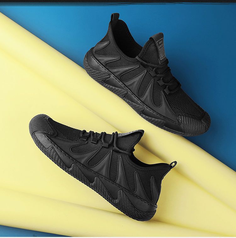 Breathable Knit Men's Casual Slip-On Shoes Lightweight Comfortable Walking Shoes For Work And Daily Wear Versatile Mesh Shoes_voghion.com