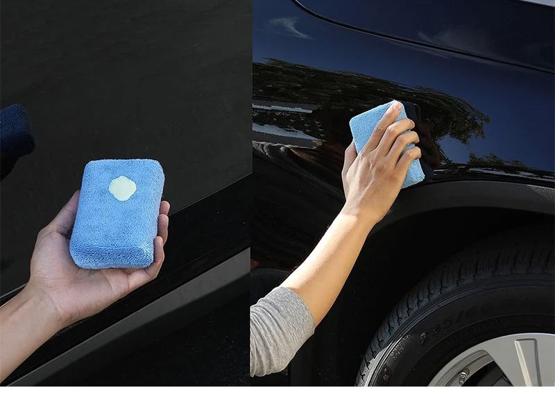 Großer Autowaschschwammblock zur Reinigung der Autokarosserie, Fleckenentfernung, hochdichter Wellenschwamm, tragbares Werkzeug zur Autolackpflege_voghion.com