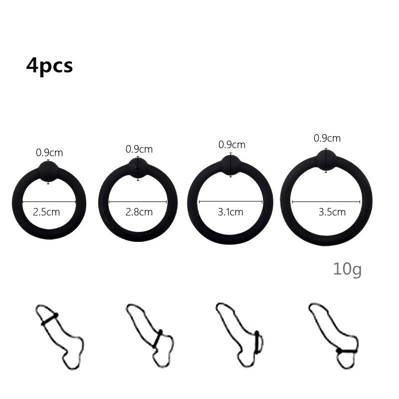 Morbido silicone maschile ritardo eiaculazione anello blocco anelli elastici fasce per esercizi giocattoli sessuali per uomini sesso adulto S s_voghion.com