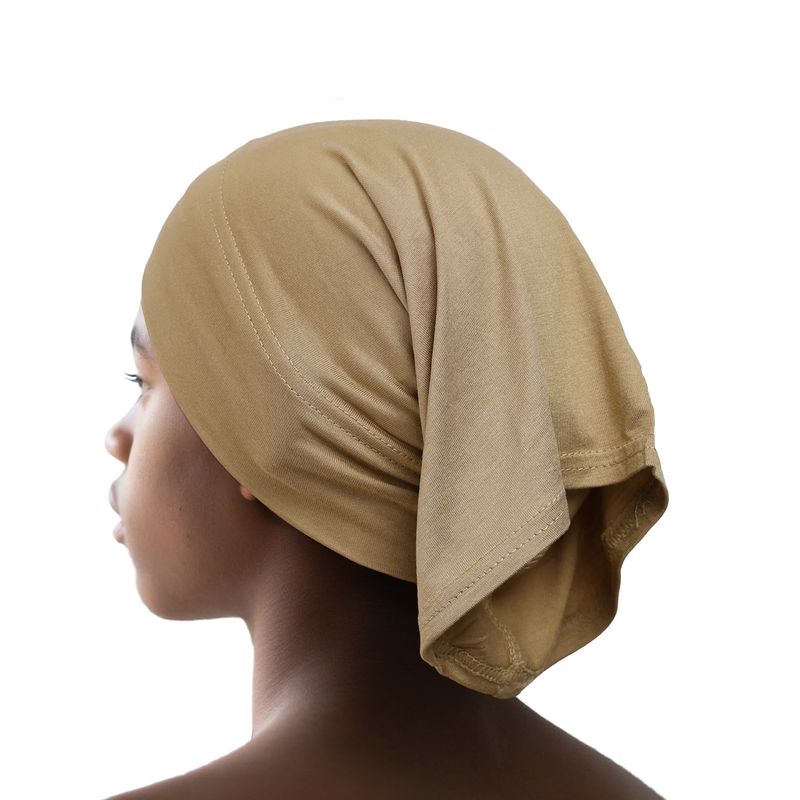 Turbante de algodón mercerizado para mujer: hiyab suave de primera calidad para mujeres musulmanas_voghion.com
