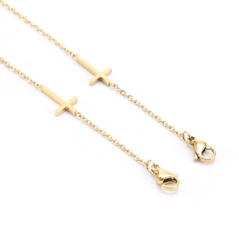 Accessories Simple Elegant Multi-use Anti-slip Hanging Titanium Steel Cross Mask Chain For Women_voghion.com