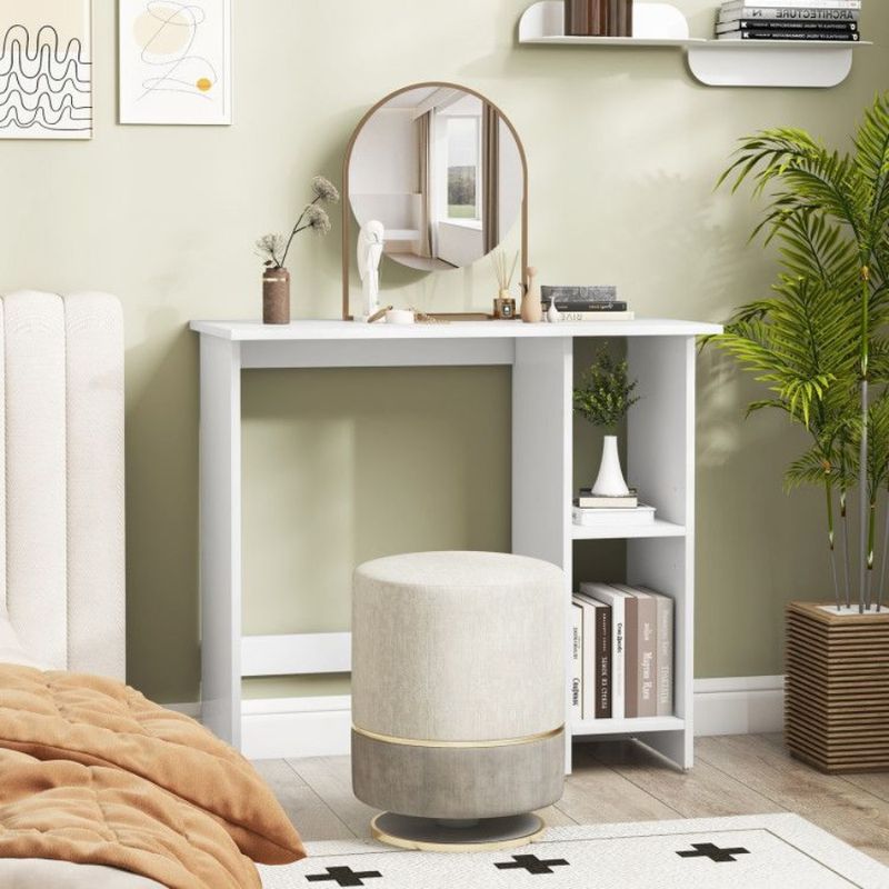 Computer Small Adjustable Desk And Storage With Shelf_voghion.com