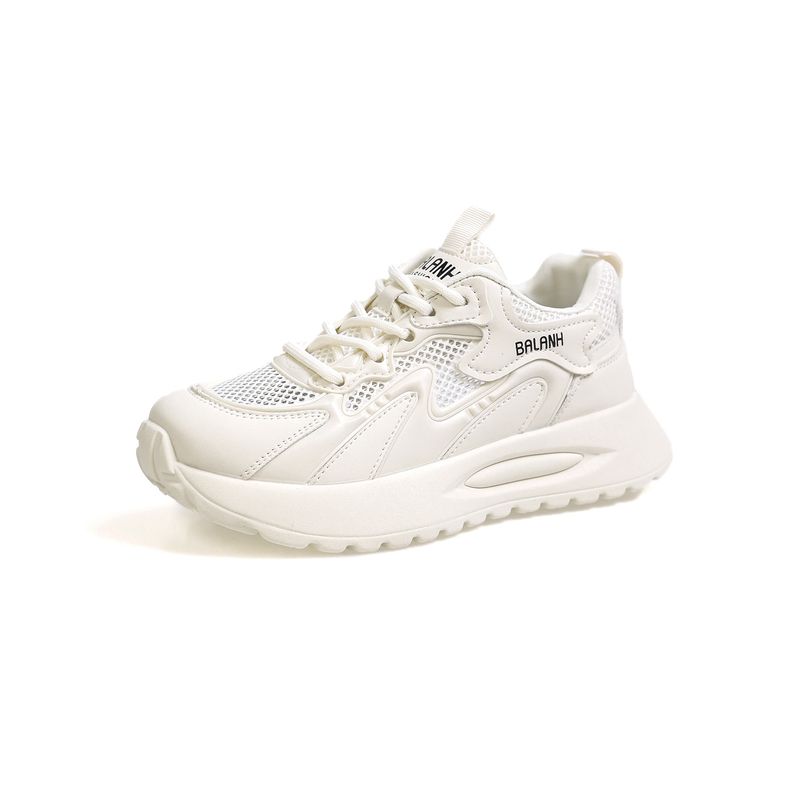 Hohle Mesh-Papa-Schuhe für Frauen 2024 Sommer neuer Stil modische atmungsaktive weiche Sohle weiße Schuhe mit Rock lässige Turnschuhe_voghion.com