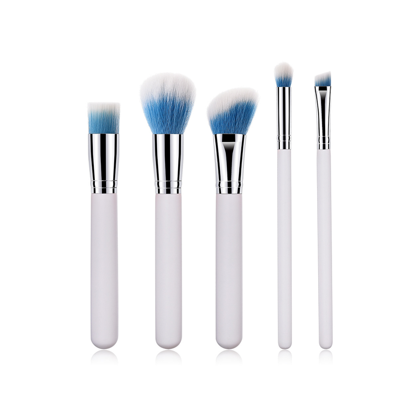 Pennelli per trucco da 5 pezzi, strumenti di bellezza, manico in legno Yuncai, tubo per la bocca, capelli in nylon GUJHUI_voghion.com