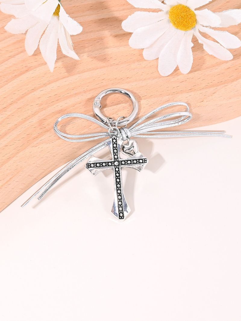 Portachiavi con ciondolo a forma di farfalla, cuore, croce, intarsio di diamanti, semplice e squisito, regalo_voghion.com