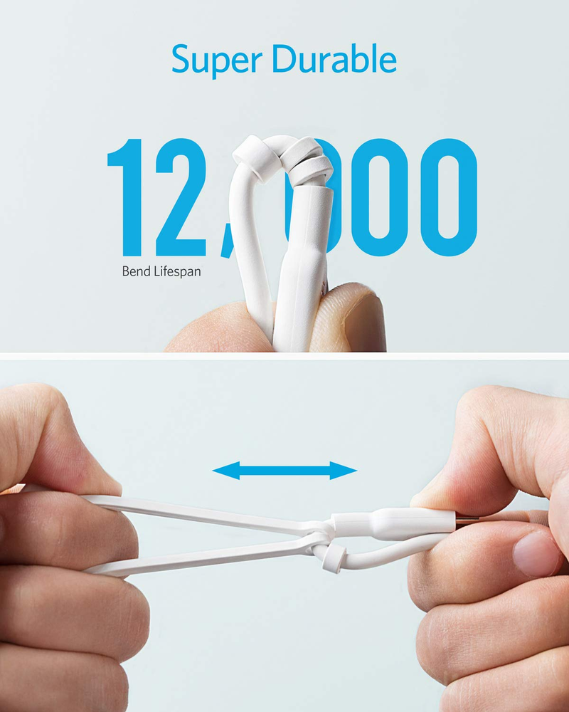 Anker Powerline II 3-in-1-Beleuchtung \/Typ C \/Micro-USB-Kabel, geeignet für iPhone, iPad, Huawei, HTC, LG, Samsung_voghion.com