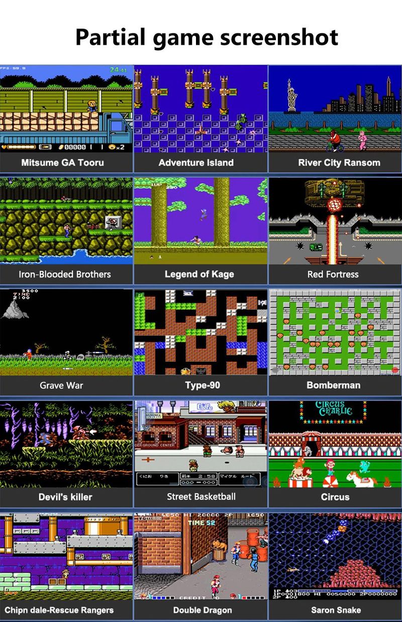 Console de jeu portable K10 avec mini écran intégré, 500 jeux classiques, 2,4 pouces, ultra-mince, rétro_voghion.com