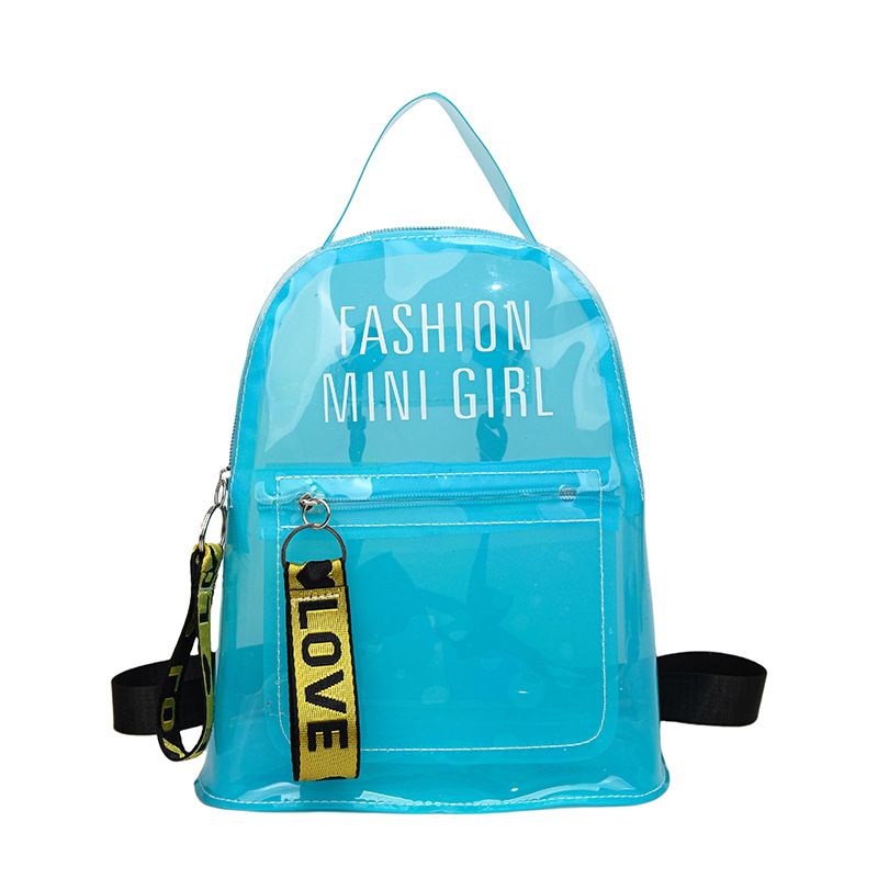 Zaino da donna in gelatina trasparente estivo, stile semplice e alla moda, versione coreana 2024_voghion.com