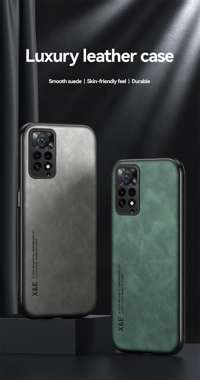 Luksus retro skinnveske til Xiaomi Redmi Note 11 Pro 11S 10S 10 11T Pro 9 9s K50 K40 K30 10C myk silikonrammetelefon_voghion.com