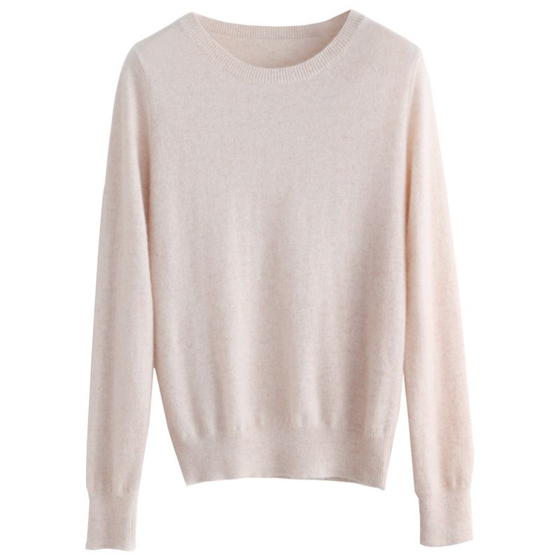 Herbst Winter Rundhals Langarm Pullover Strickkleidung Pullover Basisshirt Damen Top Style_voghion.com