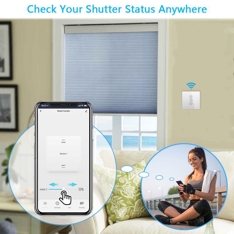 Tuya Smart Leben ZigBee 3,0 Splitter Vorhang Bd Schalter Für Rler Shutter Elektromotor Google Home Alexa Echo Stimme_voghion.com