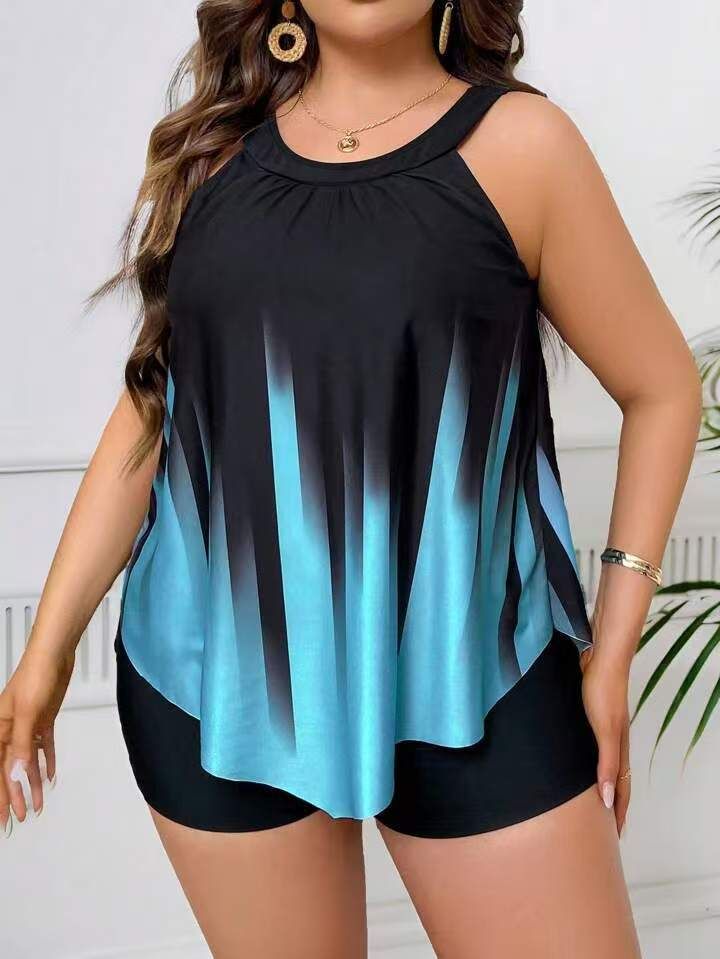 Women's Plus Size Swimwear High Waist Tummy Control One Piece Swimsuit With Built-in Bra Modest Bathing Suit For Swimming_voghion.com