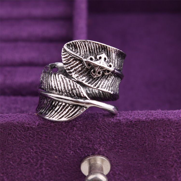 Chu Qiao's Legend of Zhao Liying's Same Hidden Weapon, Leaf Feather Male and Female Open Finger Blade Ring, Handpiece_voghion.com